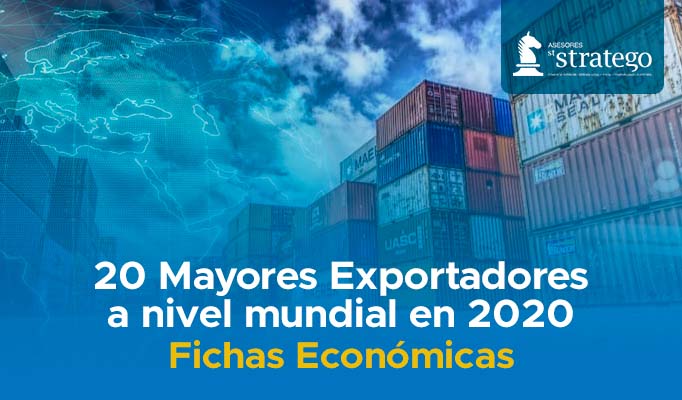 20 mayores exportadores a nivel mundial en 2020