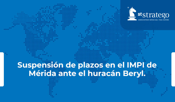 Suspensión de plazos en el IMPI de Mérida ante el huracán Beryl.