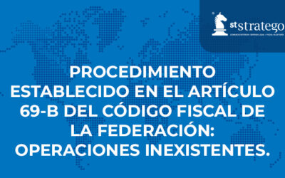 PROCEDIMIENTO ESTABLECIDO EN EL ARTÍCULO 69-B DEL CÓDIGO FISCAL DE LA FEDERACIÓN: OPERACIONES INEXISTENTES.